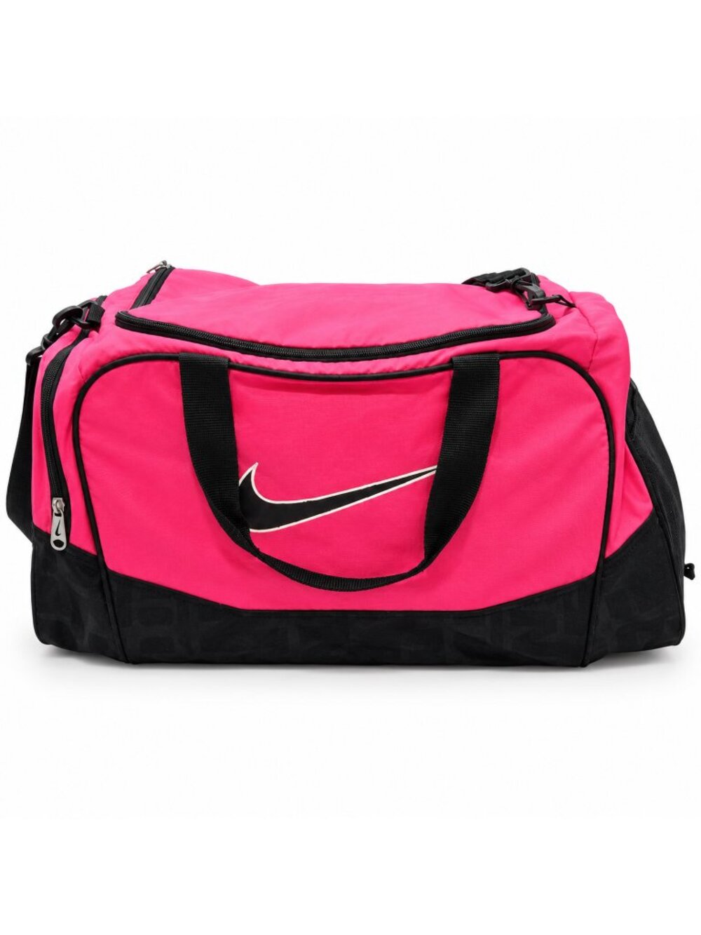 Nike Brasilia 5 Medium Duffel Bag Pink Black Gym Travel Shoe Compartment